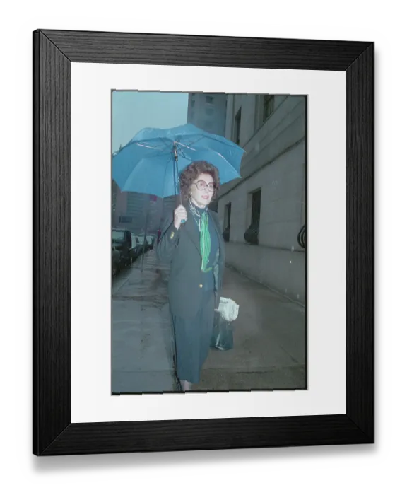 Framed Print : Bess Myerson Arriving at Court Framed Print : Bess Myerson Arriving at Court