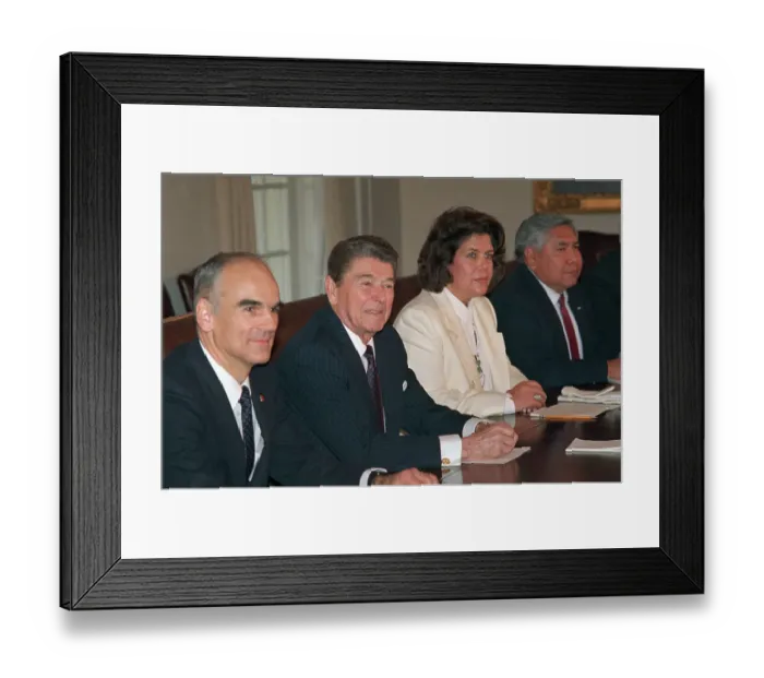 Framed Print : Ronald Reagan Meeting with Native American Leaders Framed Print : Ronald Reagan Meeting with Native American Leaders