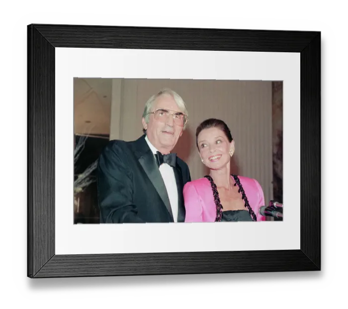Framed Print : Gregory Peck Presents Award to Audrey Hepburn Framed Print : Gregory Peck Presents Award to Audrey Hepburn
