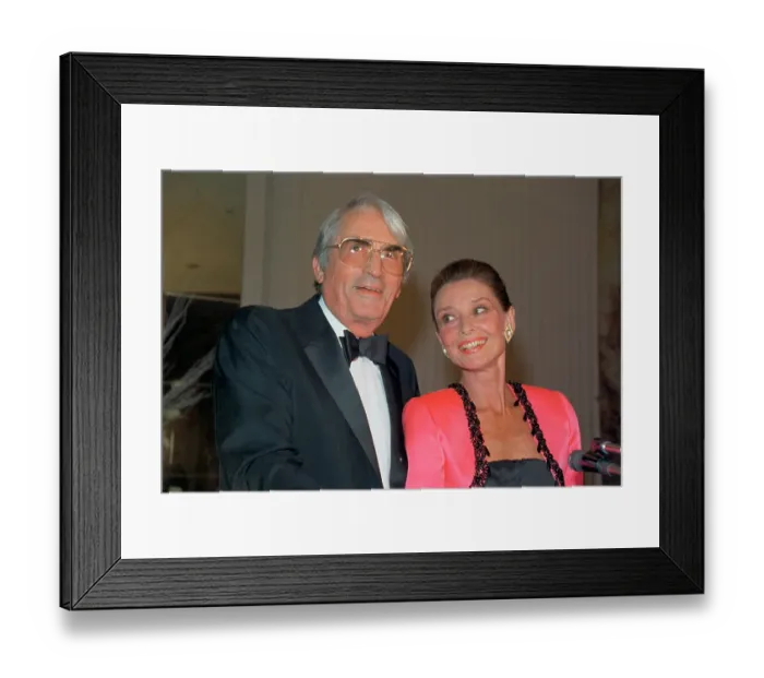 Framed Print : Audrey Hepburn and Gregory Peck Attending Award Ceremony Framed Print : Audrey Hepburn and Gregory Peck Attending Award Ceremony