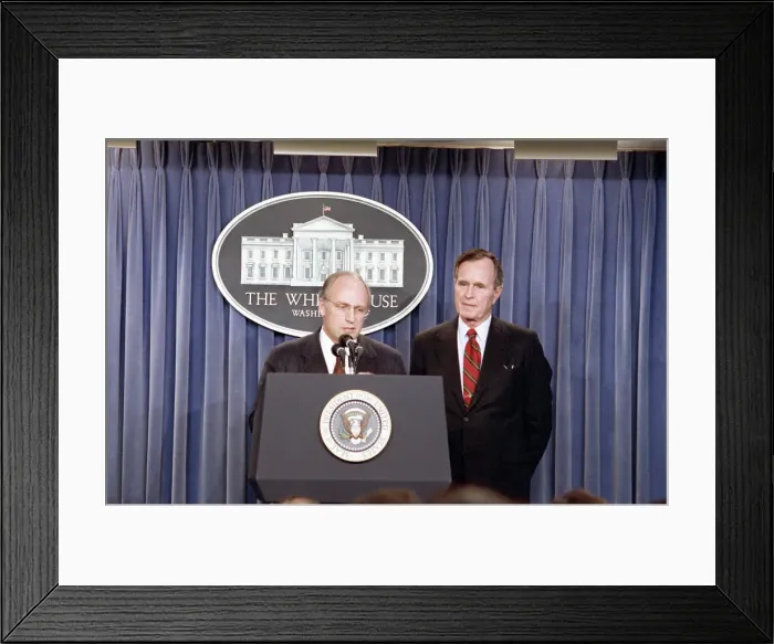 Framed Print : President G.H. Bush and Dick Cheney Framed Print : President G.H. Bush and Dick Cheney
