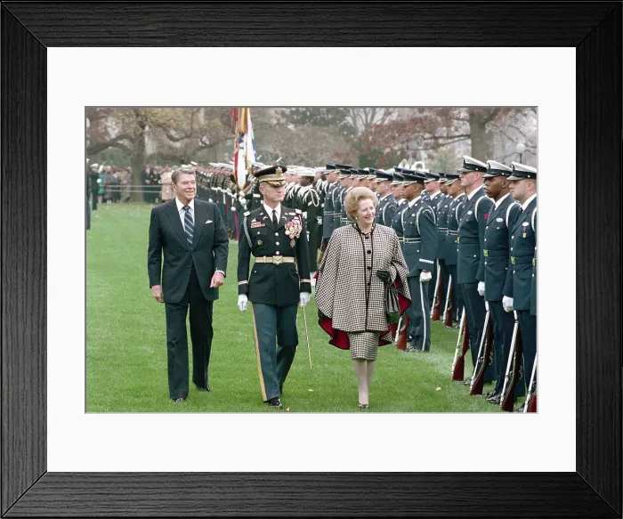 Framed Print : Margaret Thatcher's White House Welcome Framed Print : Margaret Thatcher's White House Welcome