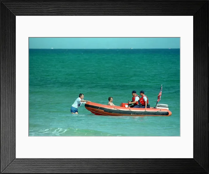 Framed Print : George and Barbara Bush Wading in Water Framed Print : George and Barbara Bush Wading in Water