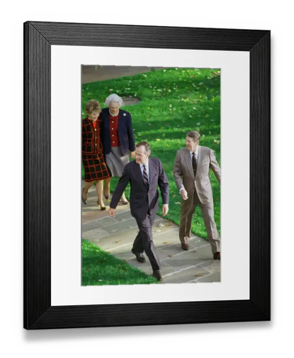 Framed Print : President and Mrs. Reagan and President and Mrs. Bush Framed Print : President and Mrs. Reagan and President and Mrs. Bush