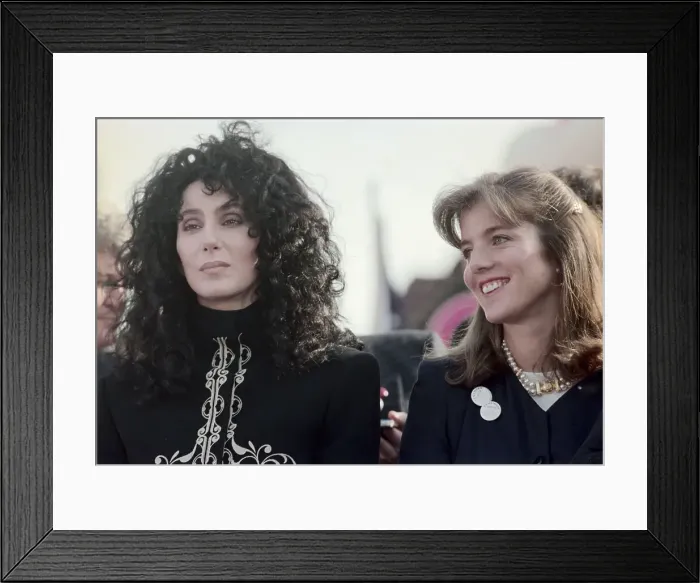 Framed Print : Caroline Kennedy and Cher Framed Print : Caroline Kennedy and Cher