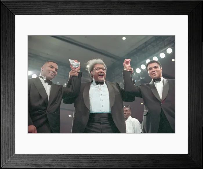 Framed Print : Don King Holding Hands with Mike Tyson and Muhammad Ali