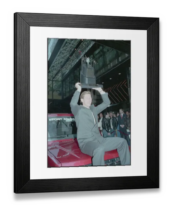 Framed Print : Orel Hershiser Receiving Trophy Framed Print : Orel Hershiser Receiving Trophy