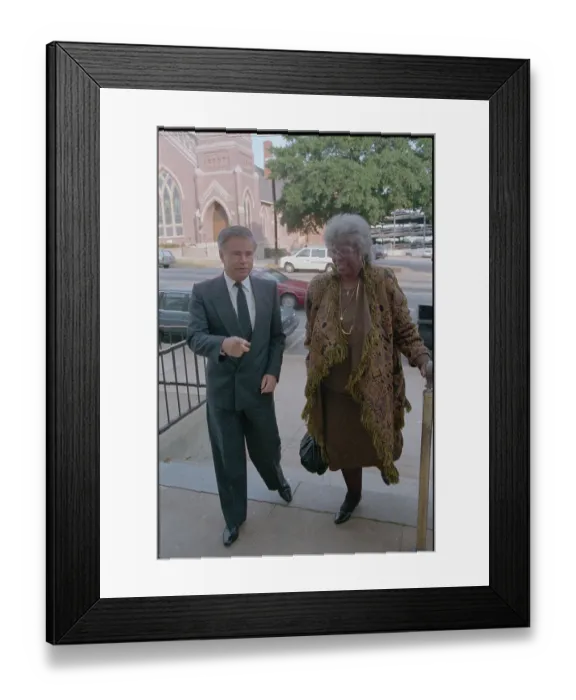 Framed Print : Jim Bakker and Evelyn Carter Arriving at Court