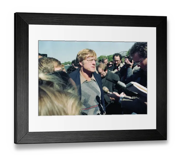 Framed Print : Robert Redford Speaks to Reporters Framed Print : Robert Redford Speaks to Reporters