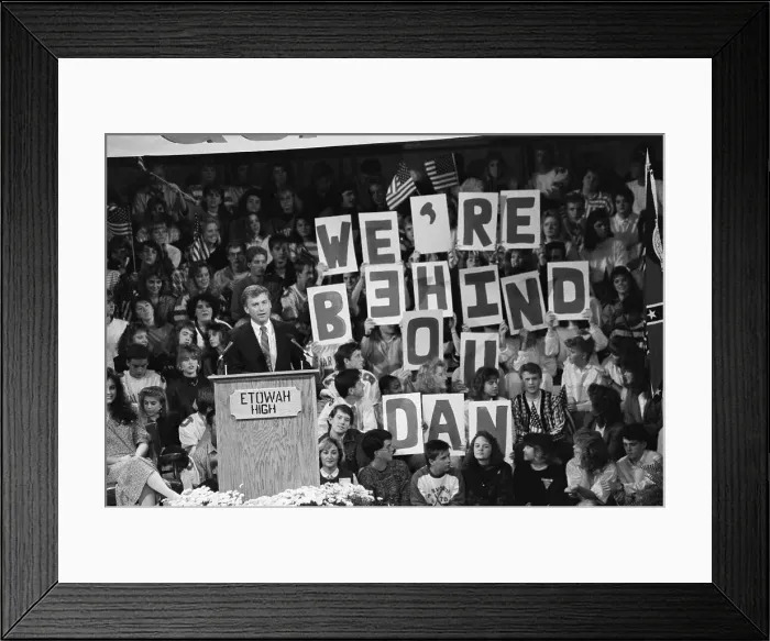 Framed Print : Dan Quayle Speaking to High School Students Framed Print : Dan Quayle Speaking to High School Students