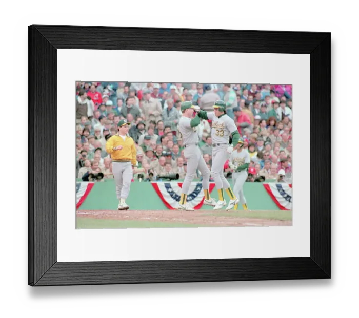 Framed Print : Jose Conseco and Mark McGwire Celebrating Framed Print : Jose Conseco and Mark McGwire Celebrating