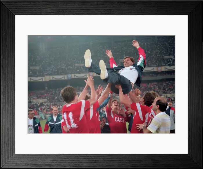 Framed Print : Players Hoisting Anatoli Bychovets in Air Framed Print : Players Hoisting Anatoli Bychovets in Air