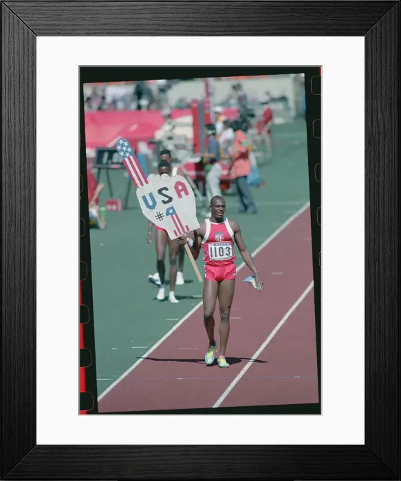 Framed Print : Steve Lewis Crossing Finish Line Framed Print : Steve Lewis Crossing Finish Line