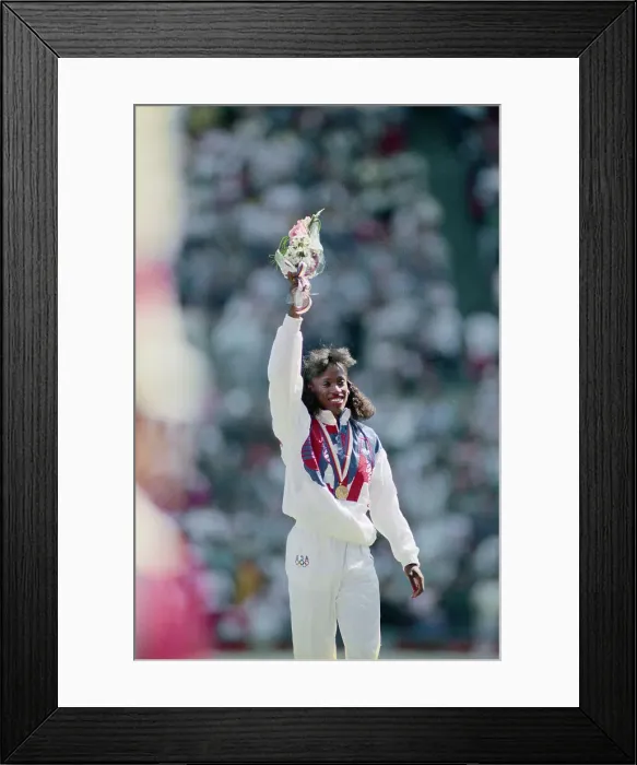 Framed Print : Jackie Joyner-Kersee Receiving Gold Medal Framed Print : Jackie Joyner-Kersee Receiving Gold Medal