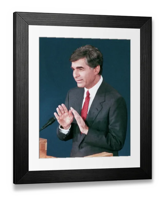 Framed Print : Michael Dukakis at Political Debate Framed Print : Michael Dukakis at Political Debate