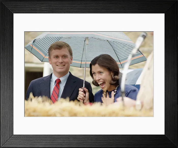 Framed Print : Dan and Marilyn Quayle at Campaign Picnic
