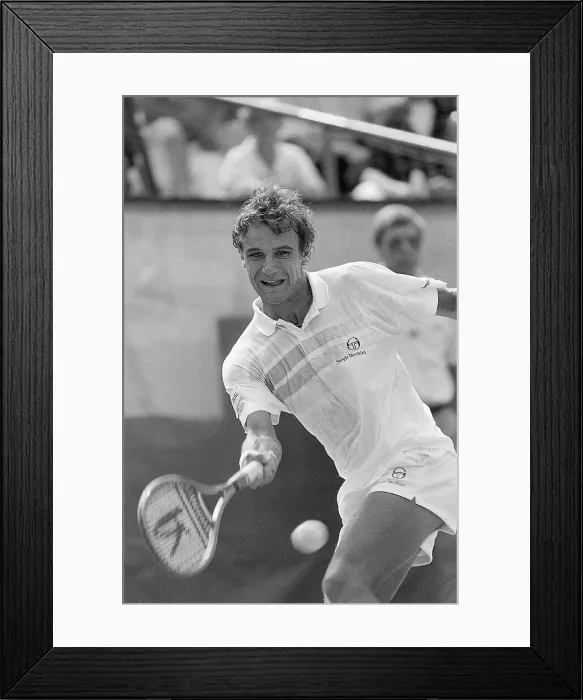 Framed Print : Mats Wilander Playing at the US Open