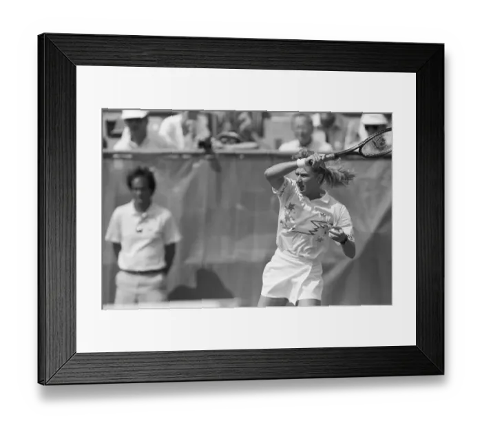 Framed Print : Steffi Graf Hitting a Forehand Framed Print : Steffi Graf Hitting a Forehand