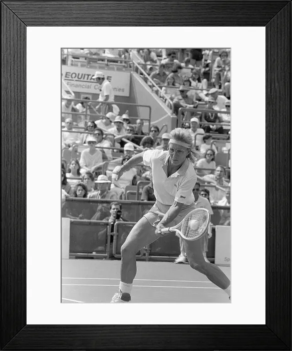 Framed Print : Martina Navratilova Returning Shot at U.S. Open Framed Print : Martina Navratilova Returning Shot at U.S. Open