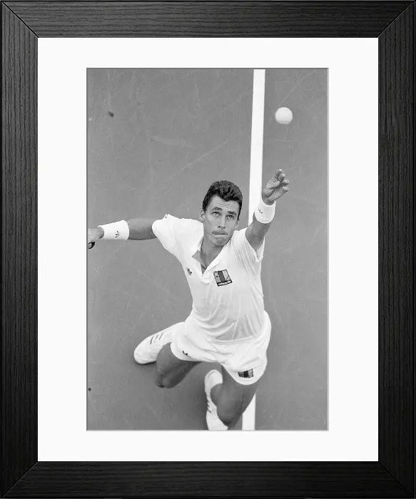 Framed Print : Ivan Lendl Serving at the US Open