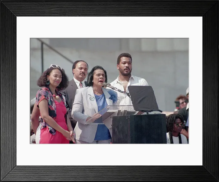 Framed Print : Coretta Scott King and Family at Freedom March Anniversary Framed Print : Coretta Scott King and Family at Freedom March Anniversary