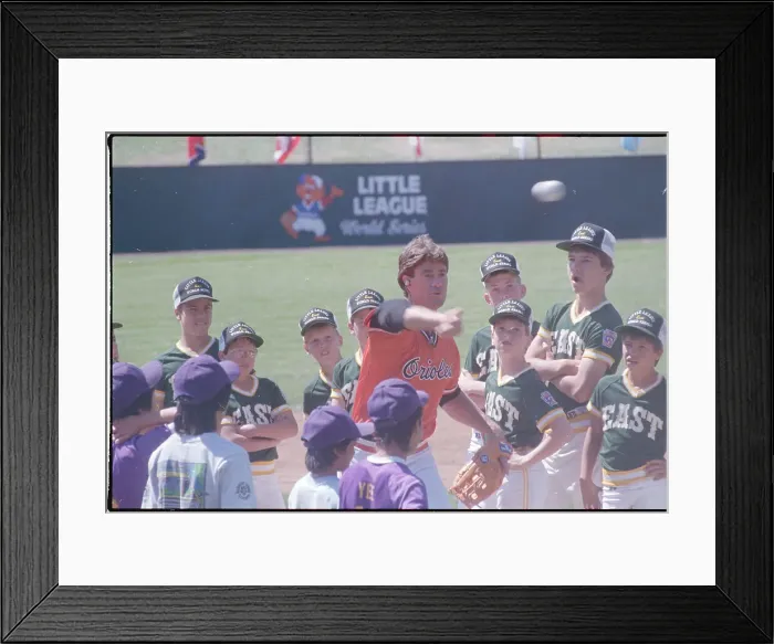 Framed Print : Jim Palmer Teaching Little Leaguers Framed Print : Jim Palmer Teaching Little Leaguers