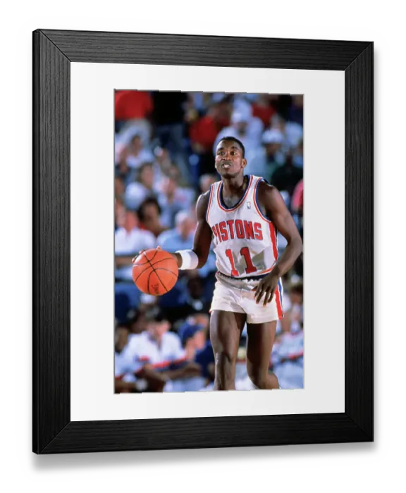 Framed Print : Isiah Thomas Dribbling Basketball During Game Framed Print : Isiah Thomas Dribbling Basketball During Game