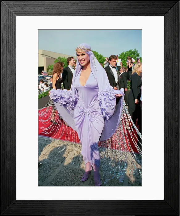 Framed Print : Jean Kasem Showing Off Gown Framed Print : Jean Kasem Showing Off Gown