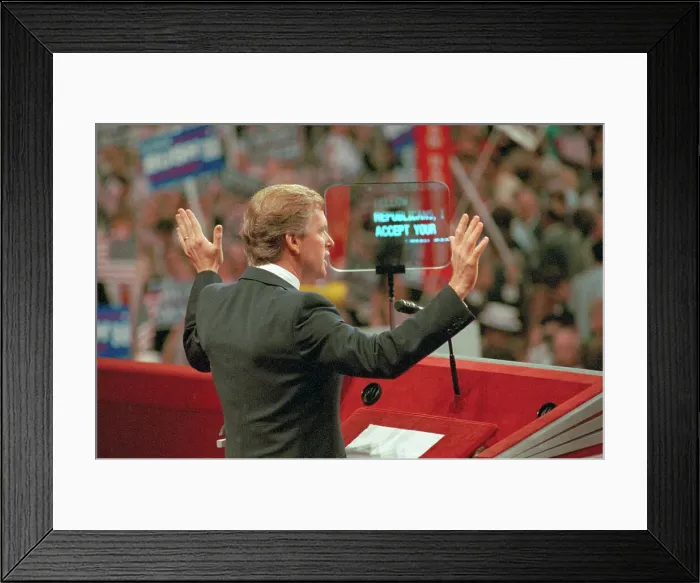 Framed Print : Dan Quayle Accepting Nomination Framed Print : Dan Quayle Accepting Nomination