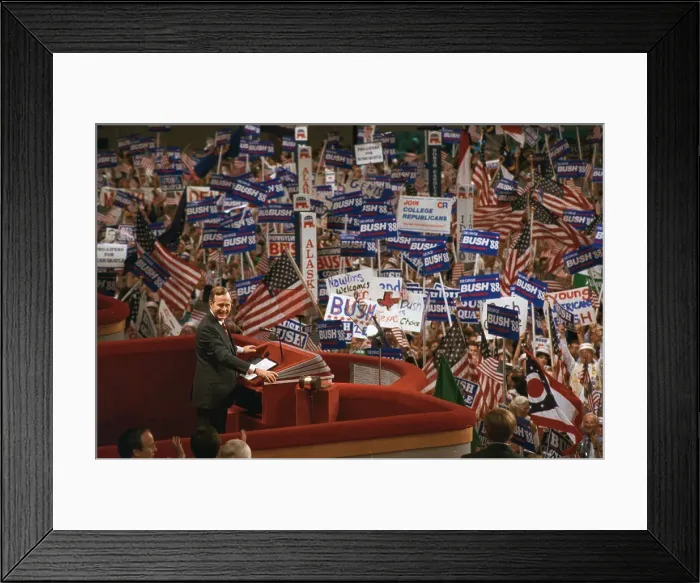 Framed Print : George Bush Accepting Presidential Nomination