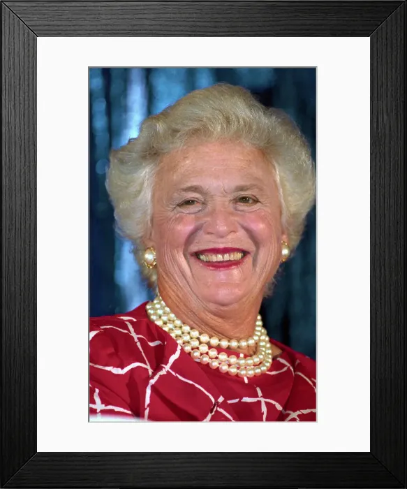 Framed Print : Barbara Bush Laughing Framed Print : Barbara Bush Laughing