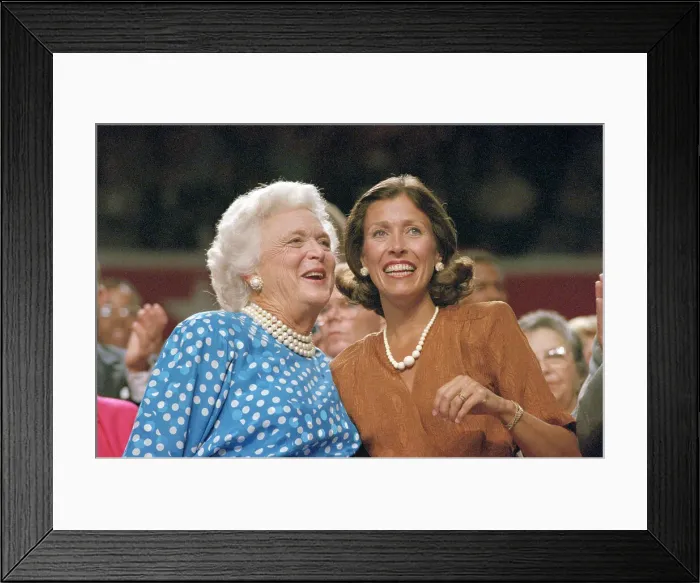 Framed Print : Barbara Bush and Marilyn Quayle Framed Print : Barbara Bush and Marilyn Quayle