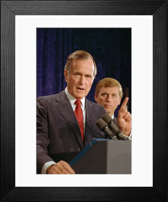 Framed Print : George Bush and Dan Quayle Framed Print : George Bush and Dan Quayle