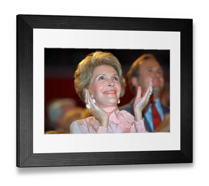 Framed Print : Nancy Reagan Applauding Framed Print : Nancy Reagan Applauding
