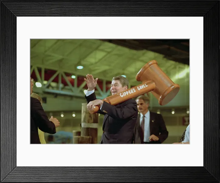 Framed Print : Ronald Reagan Carrying Gavel Framed Print : Ronald Reagan Carrying Gavel
