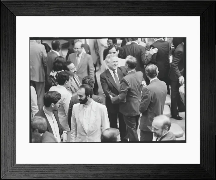 Framed Print : Iran and Iraqi Officials with Other United Nations Members Framed Print : Iran and Iraqi Officials with Other United Nations Members