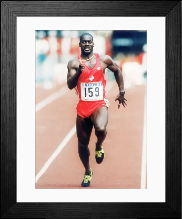 Framed Print : Ben Johnson Running Framed Print : Ben Johnson Running