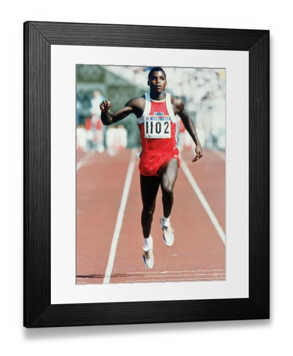 Framed Print : Carl Lewis Running