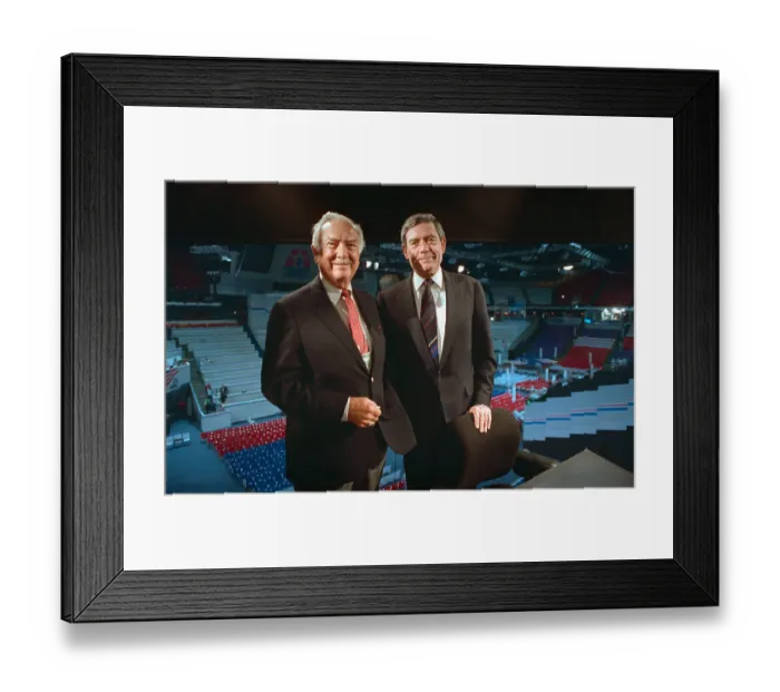 Framed Print : Walter Cronkite and Dan Rather Chatting Framed Print : Walter Cronkite and Dan Rather Chatting