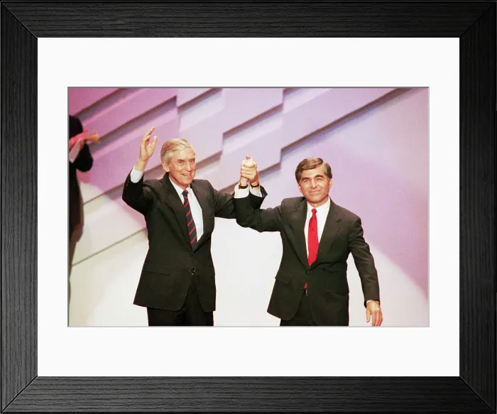 Framed Print : Michael Dukakis and Lloyd Bentsen Framed Print : Michael Dukakis and Lloyd Bentsen
