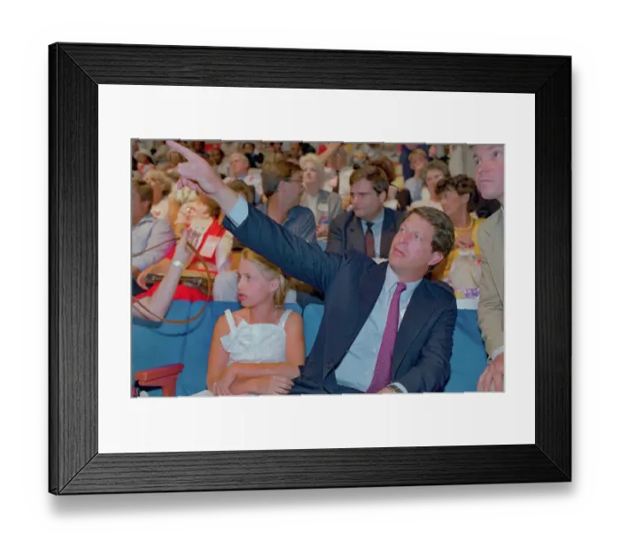 Framed Print : Al Gore Pointing at Democratic Convention Framed Print : Al Gore Pointing at Democratic Convention