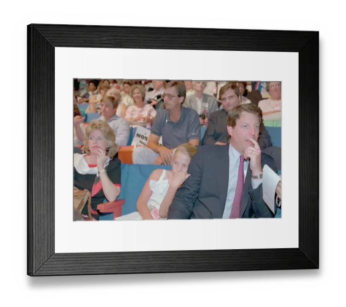 Framed Print : Al Gore with Wife and Daughter at Convention Framed Print : Al Gore with Wife and Daughter at Convention