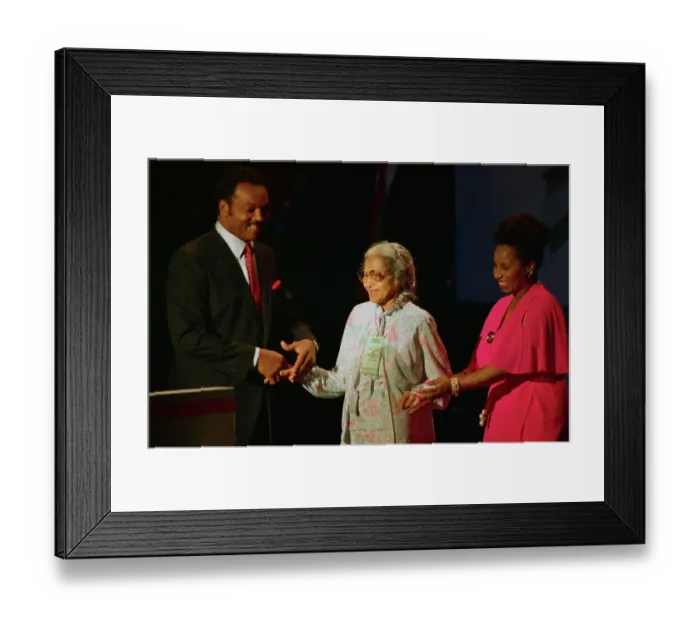 Framed Print : Jesse and Jacqueline Jackson with Rosa Parks Framed Print : Jesse and Jacqueline Jackson with Rosa Parks
