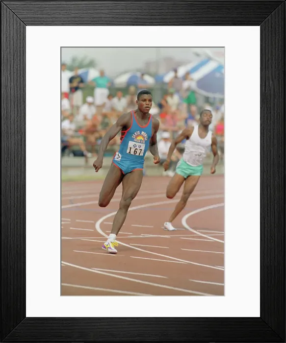 Framed Print : Champion Runner Carl Lewis