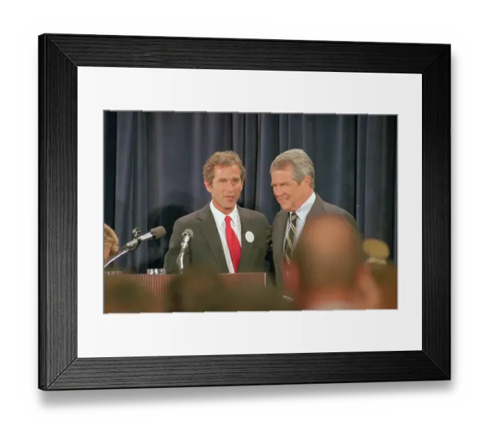 Framed Print : George W. Bush and Pat Robertson Framed Print : George W. Bush and Pat Robertson