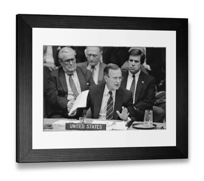 Framed Print : George Bush Addressing Security Council Framed Print : George Bush Addressing Security Council