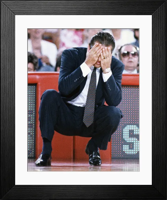 Framed Print : Man Holding Hands to Face Framed Print : Man Holding Hands to Face