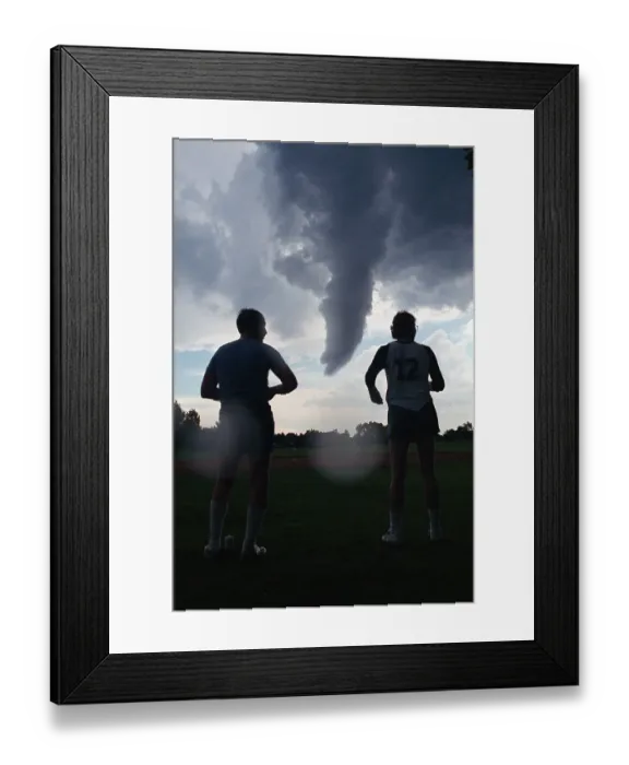 Framed Print : Residents Of Denver Watch Tornado Framed Print : Residents Of Denver Watch Tornado
