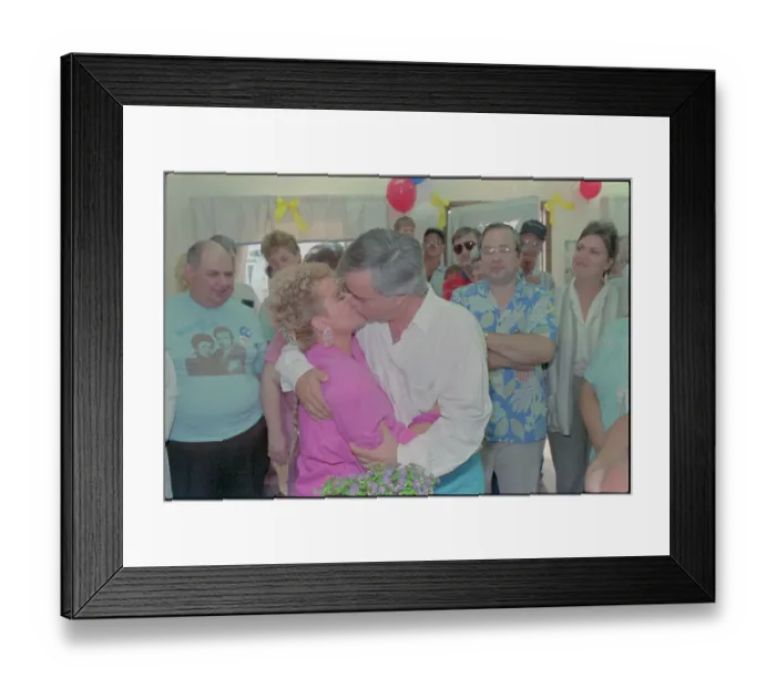 Framed Print : Jim and Tammy Baker Embracing Framed Print : Jim and Tammy Baker Embracing