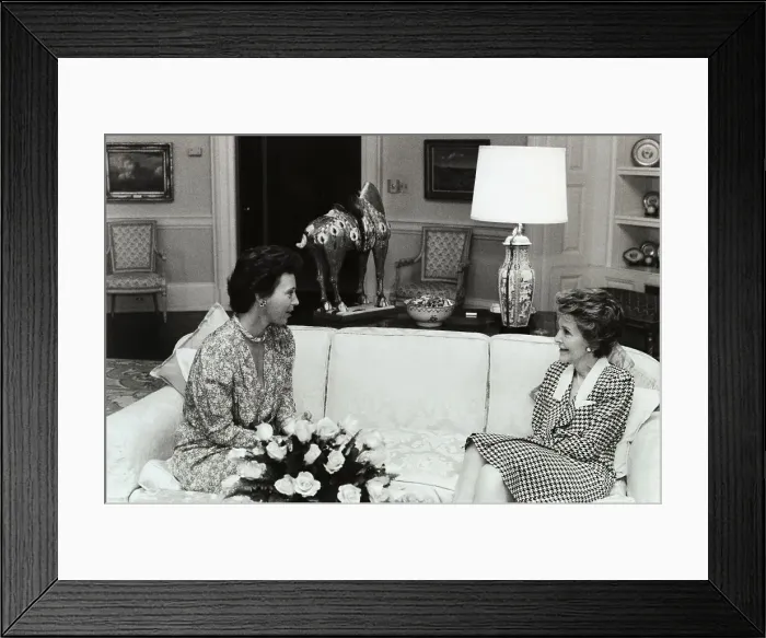 Framed Print : Nancy Reagan (Right) and Princess Benedikte